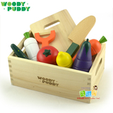 木质磁性水果木盒蔬菜切切看 木制宝宝切切乐儿童玩具