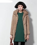 BOB冬季2015新款女装外套时尚拉链纯色中长款韩版棉衣Y10278
