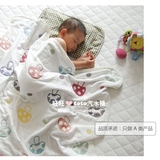 日本浴巾纯棉六层纱布蘑菇空调房空调被盖被婴儿童毛巾包被子抱毯