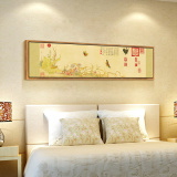 卧室床头装饰画横幅挂画壁画书房中式画单幅现代简约沙发背景墙画