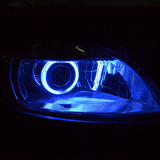斯柯达晶锐大灯总成改装Q5海拉5透镜氙气灯实体店安装LED日行灯