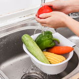 创意可挂式水槽沥水篮 厨房塑料收纳篮 洗菜盆 水果蔬菜沥水挂篮