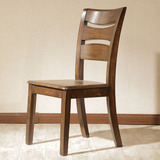 全实木餐椅简约美式椅子书椅餐桌椅无扶手靠背椅美式家具休闲椅子