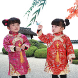 专柜正品2016女童唐装祺袍裙 1-7岁童服中国风格格旗袍公主裙年货