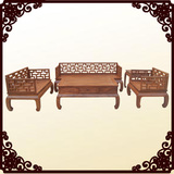 红木家具 万字格实木沙发 刺猬紫檀 罗汉床沙发茶几组合 中式仿古