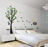 一棵树3d水晶亚克力立体墙贴客厅卧室电视背景墙饰家居装饰包邮