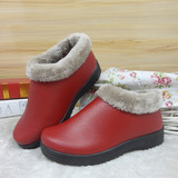 冬季老北京布鞋棉鞋女中老年妈妈鞋加绒保暖短靴防水防滑雪地靴子