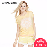 艾莱依圆领短款短袖t恤女2016新款夏韩版宽松上衣ERAL35020-EXAB