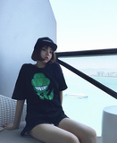 2016韩版春季甜美印花卡通动漫新品女装圆领短袖T恤宽松显瘦上衣