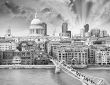 黑白 欧式建筑风景伦敦现代城市3D壁画壁纸客厅电视背景墙纸定