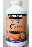 【美国直邮】Kirkland维生素C咀嚼片500mg 500粒橙子味（2瓶）