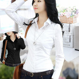 小矮个子韩版女装春装显高加小码女150cm娇小职业装长袖白衬衫