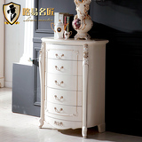 欧式实木法式美式韩式高档白色描金五斗柜卧室收纳储物橱五斗橱