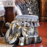 热卖特大号家居饰品树脂工艺品招财象泰国大象穿换鞋凳子客厅摆件