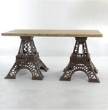 欧式家具铁艺桌椅吧台桌椅咖啡桌椅创意埃菲尔铁塔长椅北欧餐桌