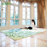 卫浴地垫成品地毯茶几长方形床边可手洗进门叶子欧式机器织造地毯