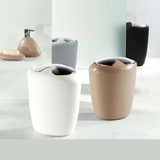 欧式spirella石头卫生间浴室时尚创意厕所垃圾桶家用翻盖垃圾筒