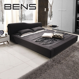 BENS奔斯布艺床可拆洗榻榻米床现代布床双人床1.8米床婚床类9008C