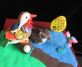 鸳鸯摆件 结婚礼品 吉祥物 创意工艺品 手工鸟 黏土作品 传统工艺