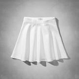 特价现货Abercrombie&Fitch女士AF裙子纯白褶皱半身裙女裙