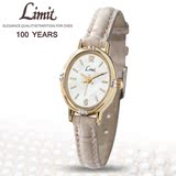 英国正品代购Limit 女士手表镀金椭圆复古是时装腕表真皮表带数字