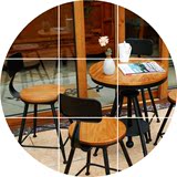 欧美式酒吧咖啡店桌椅组合休闲桌椅三角桌特色椅子阳台桌椅三件套