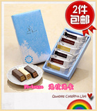 预售2盒包邮！日本北海道白色恋人美冬巧克力夹心威化饼6枚入