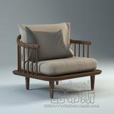 酷布斯fly lounge chair飞机休闲椅实木沙发椅北欧丹麦时尚家居