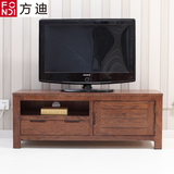 方迪实木电视柜白橡木小尺寸地柜胡桃色美式简约客厅卧室家具