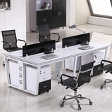 定制 新款办公家具2人4人面对面屏风办公桌现代员工办公室电脑桌