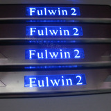 龙吉 奇瑞E3/瑞虎5/风云2带LED灯冷光迎宾踏板汽车专用门槛条4片