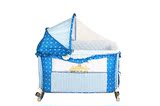 正品爱星星铝合金游戏床多功能婴儿床宝宝床送床垫蚊帐带滚轮便携