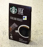 五冠代购美国星巴克VIA意大利烘焙速溶咖啡粉 12条装 随机送星卡
