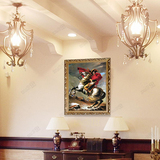 欧式手绘油画古典人物拿破仑玄关壁炉装饰画 客厅壁画办公室挂画
