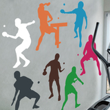 乒乓球室培训室体育馆文具用品店健身房装饰墙贴乒乓球运动动作图