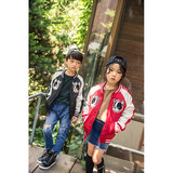 韩国进口童装代购2016秋款男童女童儿童小狗图案棒球服夹克外套