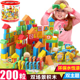 巧之木200粒生肖儿童木制积木玩具益智早教宝宝1-2-3-6周岁以下