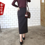 2015新款韩版秋冬潮棉修身加厚高腰包臀半身裙女中长一步铅笔裙