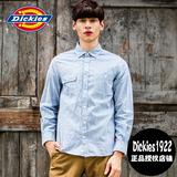 Dickies工装衬衫男长袖 100%全棉修身显瘦条纹衬衣 潮141M20EC02