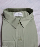 库存正品87式浅绿的确良长袖衬衣军迷工作长袖收藏怀旧退伍衬衣