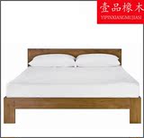 日式实木床双人床1.8 白橡木家具卧室家具1.5米特价1.2米厂家直销