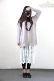 2016春夏季新款韩国代购款定制款蕾丝半裙网纱透明裙