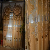 品牌米黄奢华高档卧室成品窗帘现代简约客厅大气欧式窗帘纱布双层