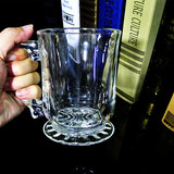 玻璃水杯加厚耐热透明玻璃杯子套装茶杯咖啡杯特大容量带把啤酒杯