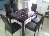 加厚钢化玻璃餐桌椅 高档餐桌 餐椅 饭桌 成套家具客厅餐厅专用