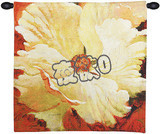 美国代购  壁毯挂毯 香味的花白色花朵编织家居装饰 收藏