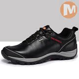 merrell迈乐男鞋 正品低帮户外鞋 牛皮徒步登山鞋 耐磨保暖防水鞋