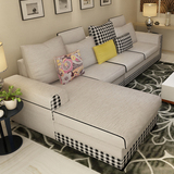 宜家创意布艺沙发组合简约现代客厅家具沙发可拆洗大小户型布沙发