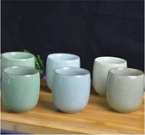 包邮龙泉青瓷杯子陶瓷水杯六色迎客单杯功夫茶具茶杯紫砂陶瓷茶杯
