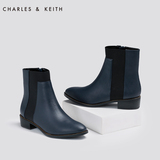 CHARLES&KEITH[4.6折] 女靴 CK1-90300284 铆钉踝靴短筒切尔西靴